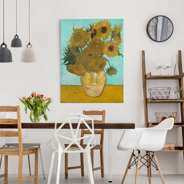 Nowoczesne obrazy do salonu Vincent van Gogh - Wazon ze słonecznikami