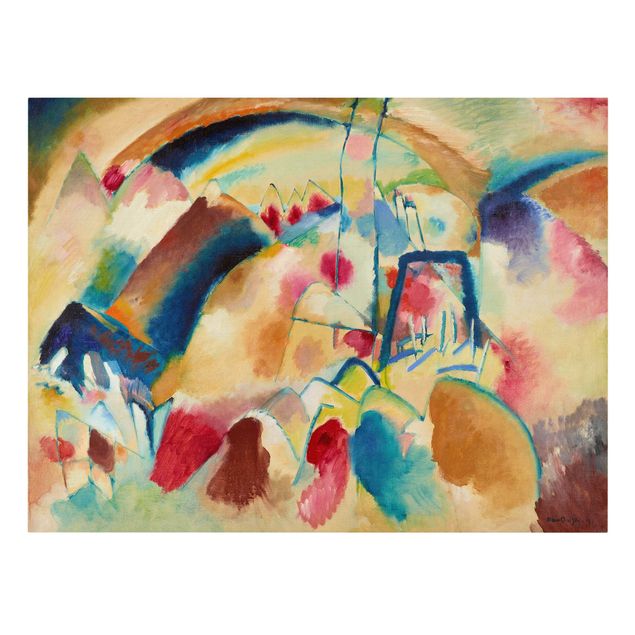Nowoczesne obrazy Wassily Kandinsky - Pejzaż z kościołem