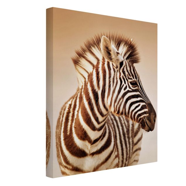 Obrazy zwierzęta Portret dziecka w typie zebry