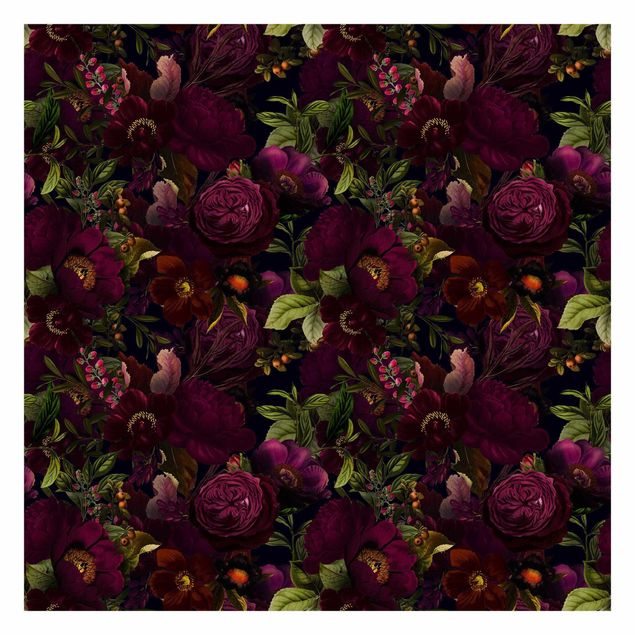 Tapeta - Liliowe kwiaty ciemne