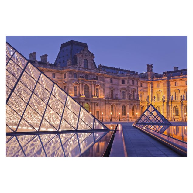 Tapety na ściany Louvre Paryż nocą