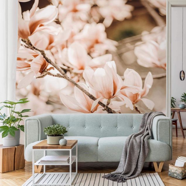 Dekoracja do kuchni Gałązki magnolii w stylu vintage