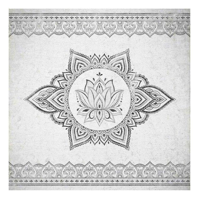 Obrazy duchowość Mandala Lotus Concrete Look
