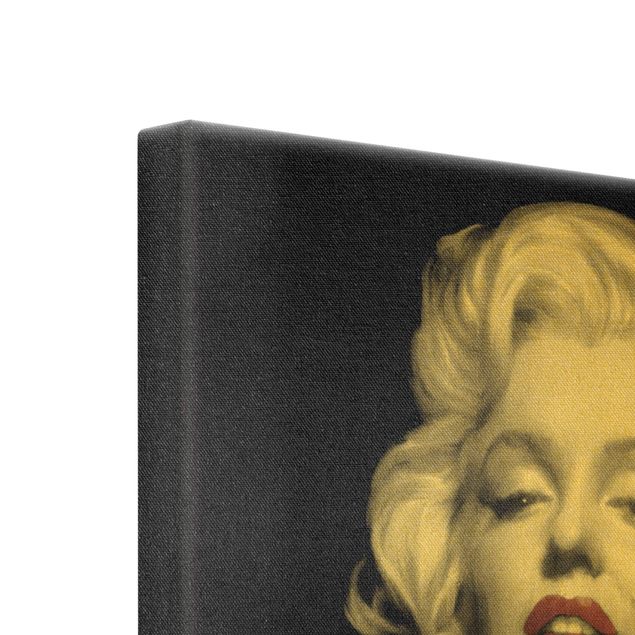 Czarno białe obrazy Marilyn z czerwonymi ustami