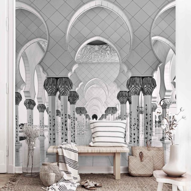Dekoracja do kuchni Meczet w Abu Zabi Czarno-biały