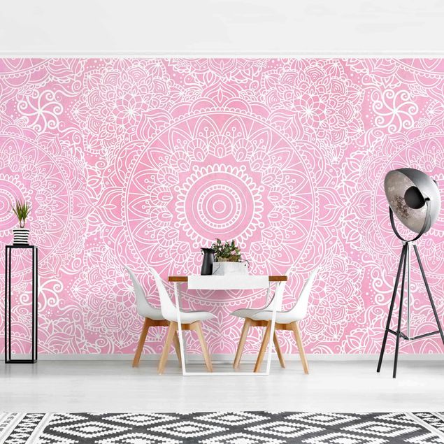 Tapety ornament Wzór Mandala Pink