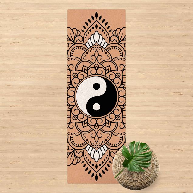 nowoczesny dywan Mandala Yin i Yang