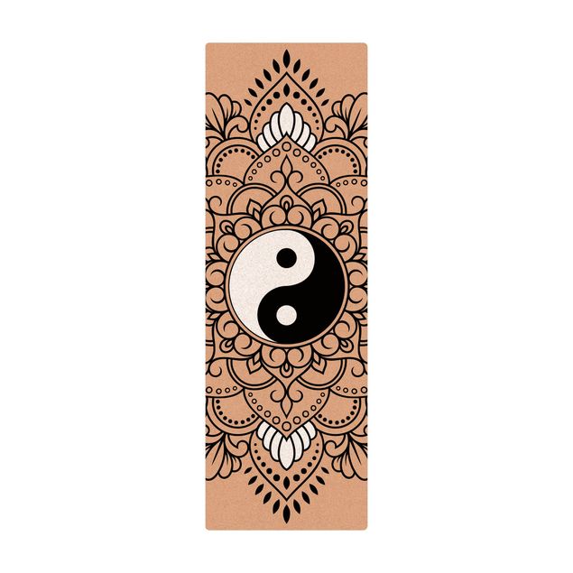duży dywan Mandala Yin i Yang