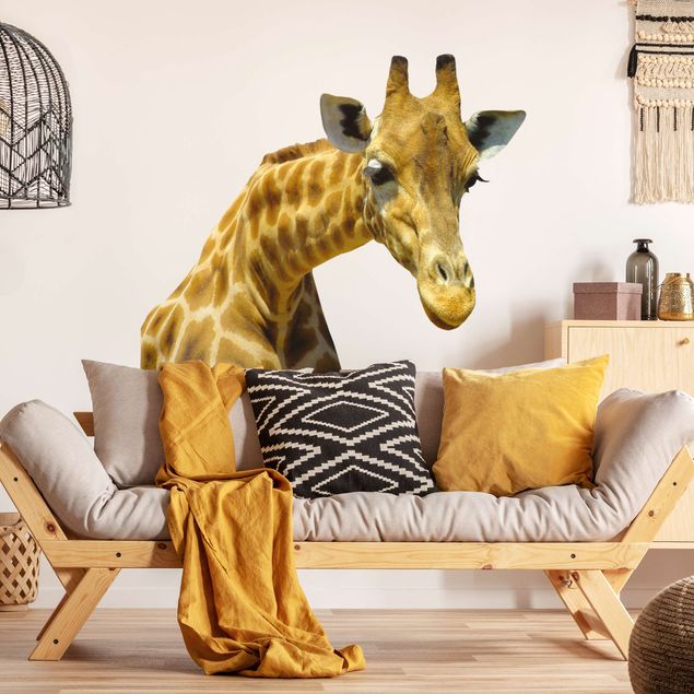 Naklejki zwierzęta na ścianę Ciekawska żyrafa