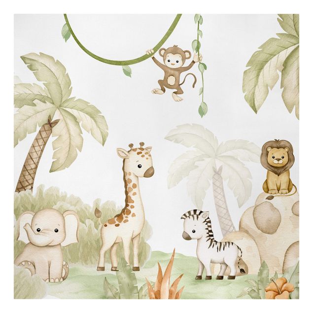 Obrazy zwierzęta Śliczne zwierzęta sawanny na skraju dżungli