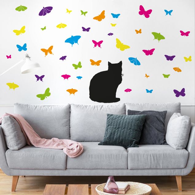 Pokój dziecięcy Nr RS68 Kot i motyle