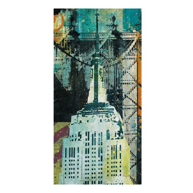 Obraz abstrakcja na płótnie NY Graffiti Empire State Building