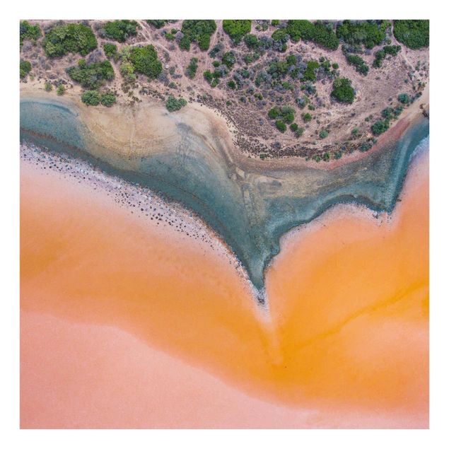 Obrazy do salonu Pomarańczowy brzeg jeziora na Sardynii
