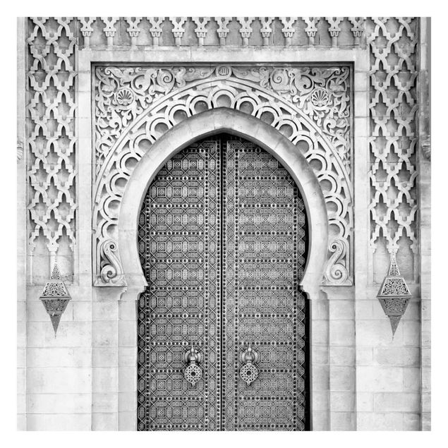 Fototapeta - Orientalna brama czarno-biała