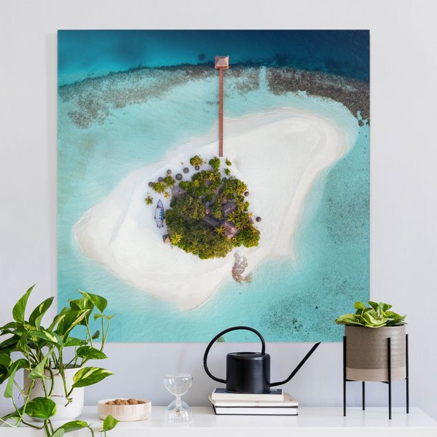 Obrazy do salonu nowoczesne Ocean Paradise Maldives
