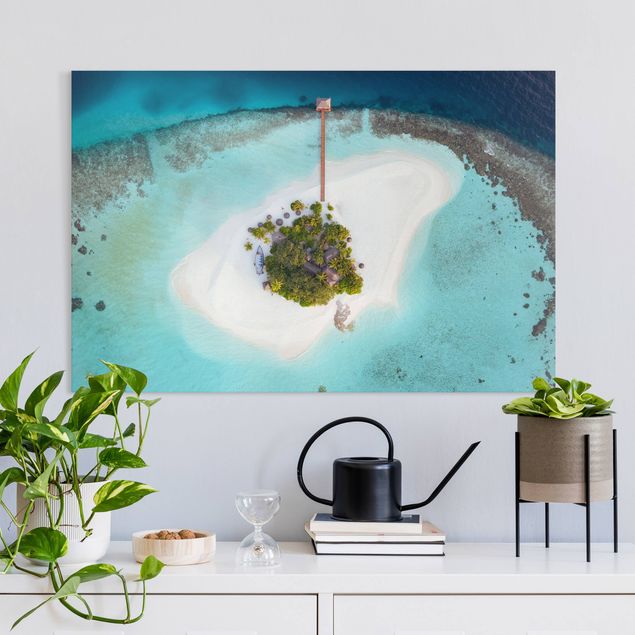 Obrazy do salonu nowoczesne Ocean Paradise Maldives