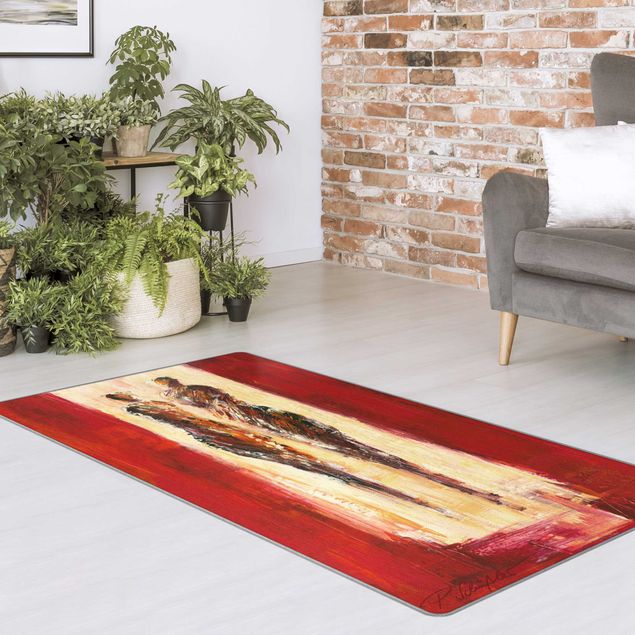 duży dywan do pokoju Couple In Red