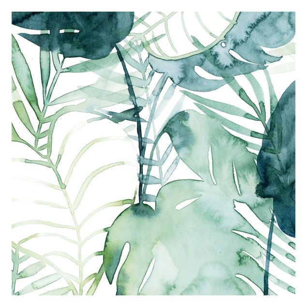 Fototapeta - Palm Fronds In Watercolour II