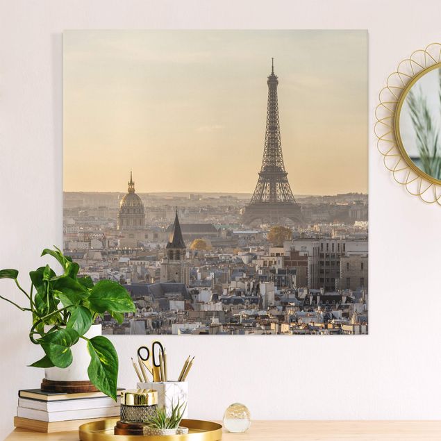 Nowoczesne obrazy do salonu Paryż o świcie