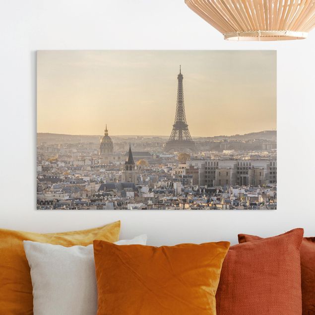 Nowoczesne obrazy do salonu Paryż o świcie