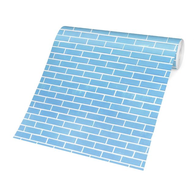 Tapety Pastel Blue Brick Wall