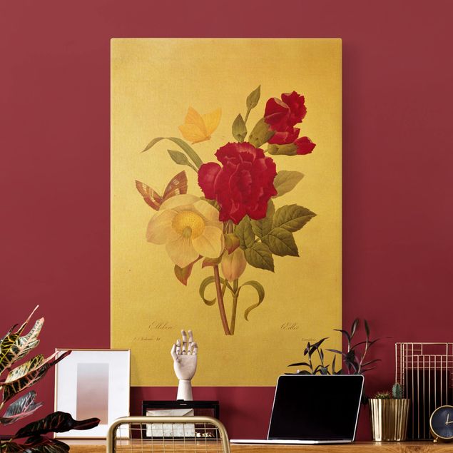 Obrazy na płótnie róże Pierre Joseph Redouté - Róże Chrystusa