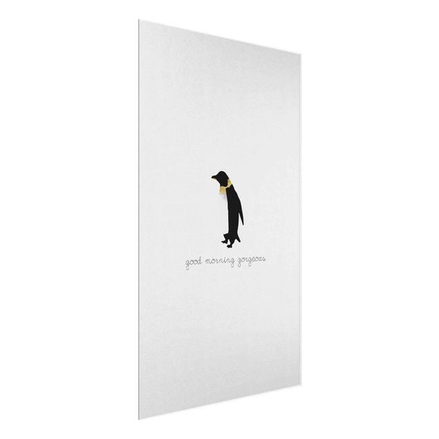 Obrazy z napisami Cytat pingwina Good Morning Gorgeous