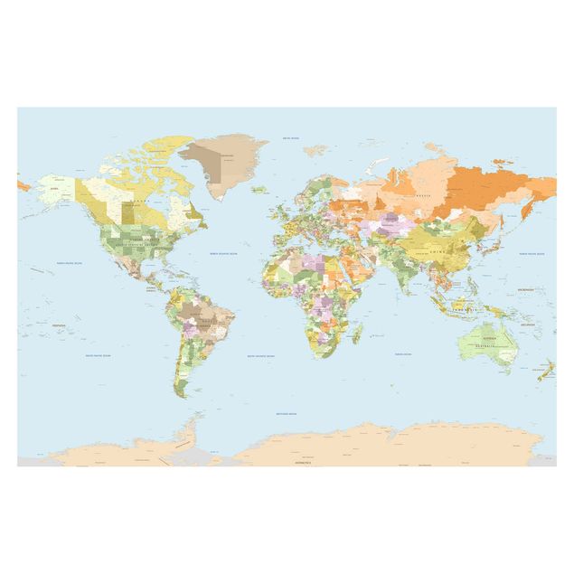 Fototapeta - Polityczna mapa świata