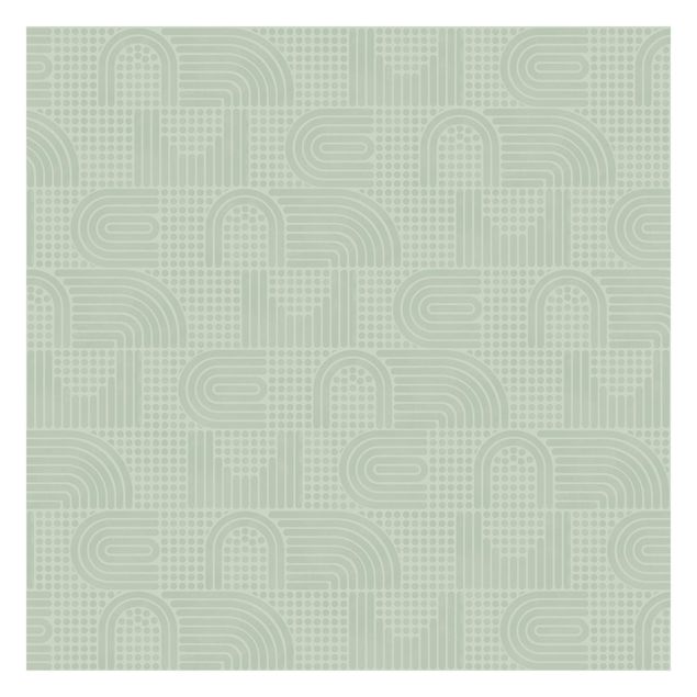 Tapeta - Wzór tęczy w kolorze szałwii