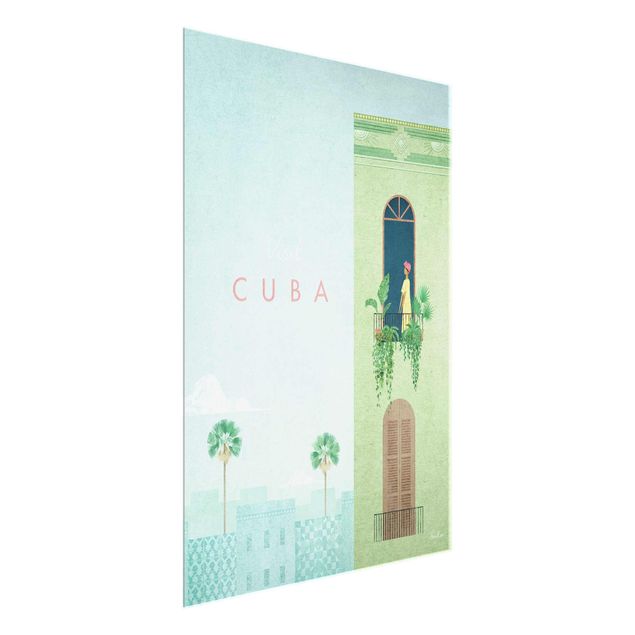 Obrazy na szkle artyści Plakat podróżniczy - Kuba