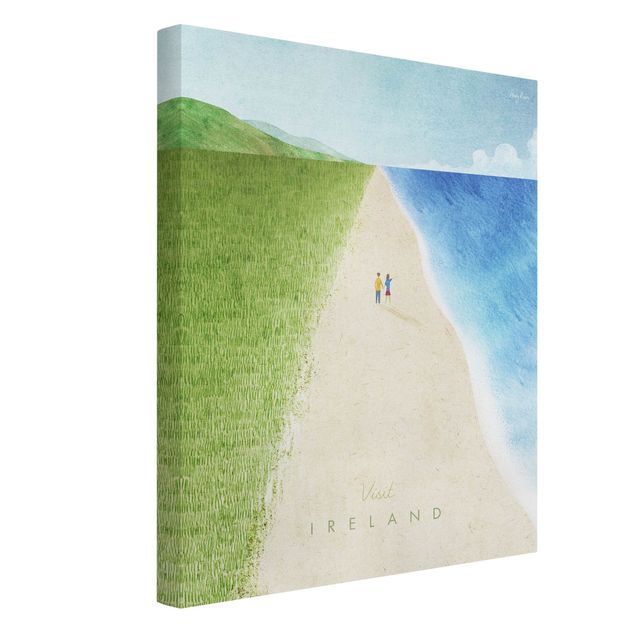Zielony obraz Plakat podróżniczy - Irlandia
