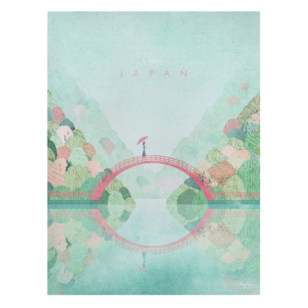 Retro obrazy Plakat podróżniczy - Japonia jesień