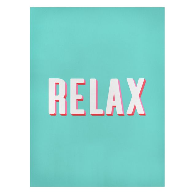 Obraz turkusowy Relax Typo na niebiesko
