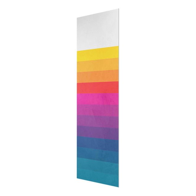 Magnettafel Glas Retro Rainbow Stripe