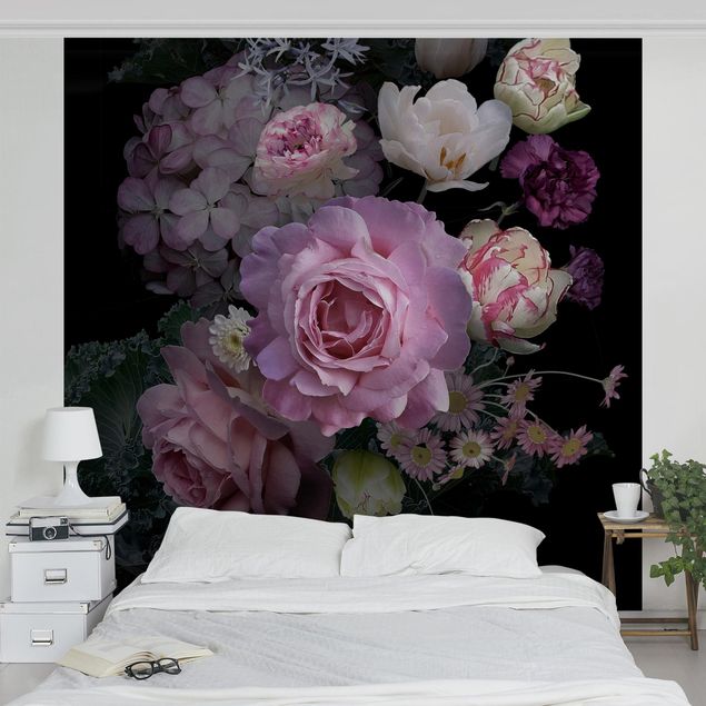 Fototapeta różowa Bukiet różanych marzeń