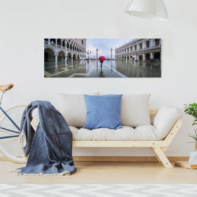 Obrazy na płótnie Włochy Czerwona parasolka w Wenecji