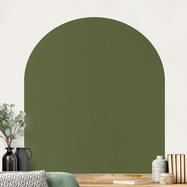 Naklejki na ścianę geometryczne Round Arch - Dark Green