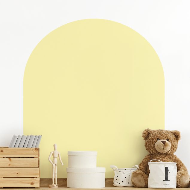 Naklejki na ścianę geometryczne Round Arch - Pastel Yellow