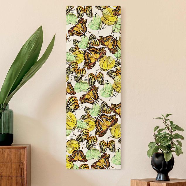 Obrazy nowoczesny Rój żółtych motyli