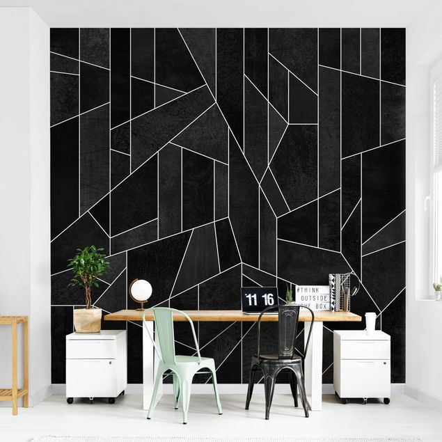 Tapety wzory czarno-biały Geometry Watercolour