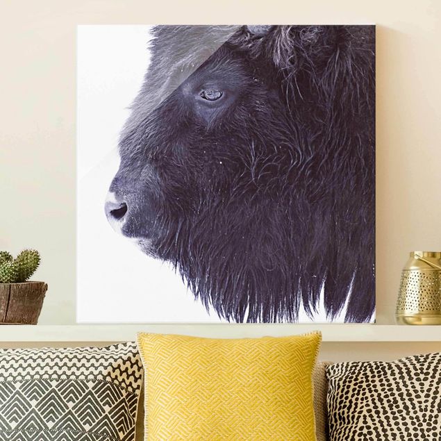 Dekoracja do kuchni Portret czarnego bizona