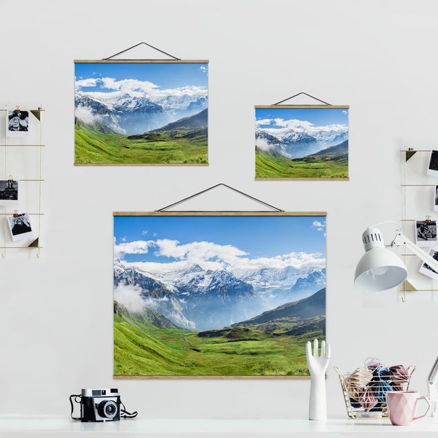 Obrazy na ścianę krajobrazy Szwajcarska panorama alpejska