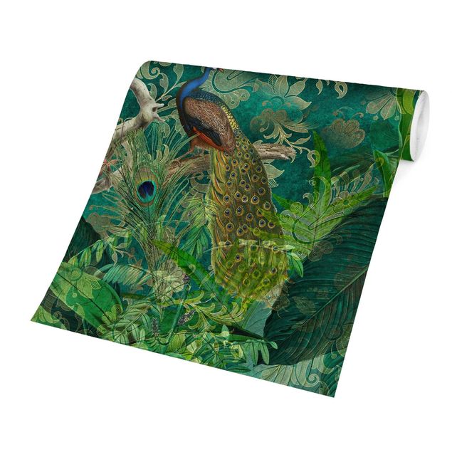 Andrea Haase obrazy  Shabby Chic Collage - Noble Peacock II