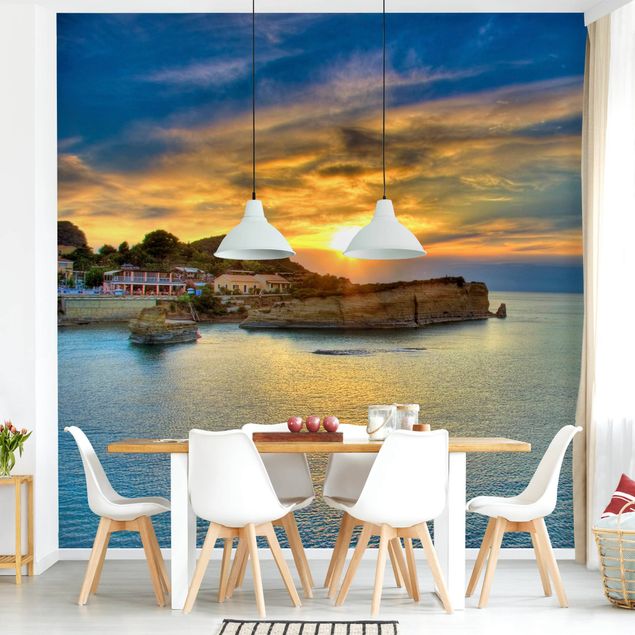 Dekoracja do kuchni Zachód słońca na Korfu