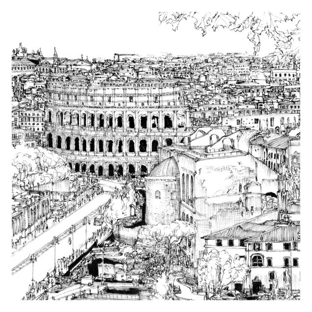 Fototapeta - Studium miasta - Rzym