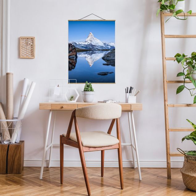 Obrazy do salonu nowoczesne Jezioro Stelli przed Matterhornem