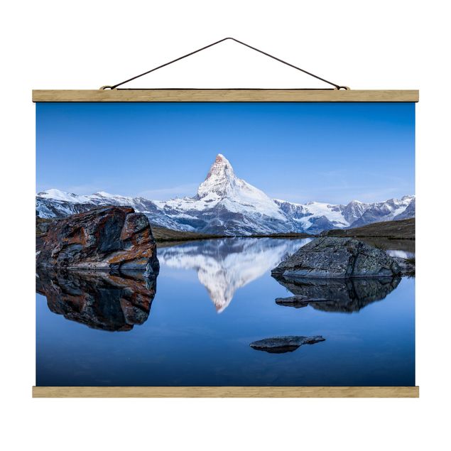 Nowoczesne obrazy Jezioro Stelli przed Matterhornem