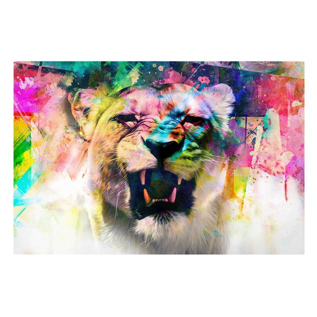 Obrazy lew Street Art Lion