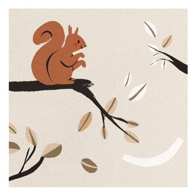 Obrazy na płótnie zwierzęta Śliczna ilustracja zwierząt - wiewiórka