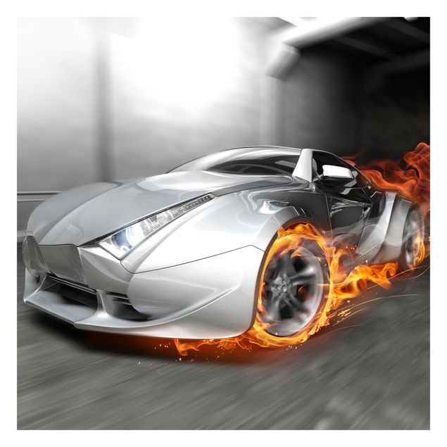 Fototapeta - Samochód w ogniu